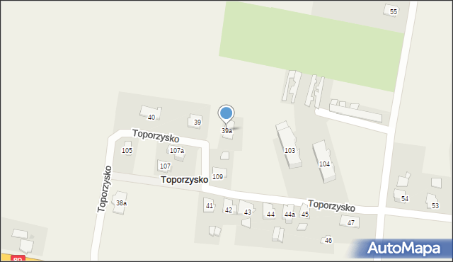 Toporzysko, Toporzysko, 39a, mapa Toporzysko