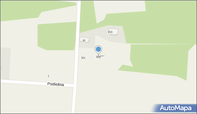 Toporzysko, Toporzysko, 90b, mapa Toporzysko