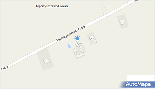 Toporzyszczewo Stare, Toporzyszczewo Stare, 15, mapa Toporzyszczewo Stare