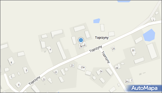 Toprzyny, Toprzyny, 3a, mapa Toprzyny