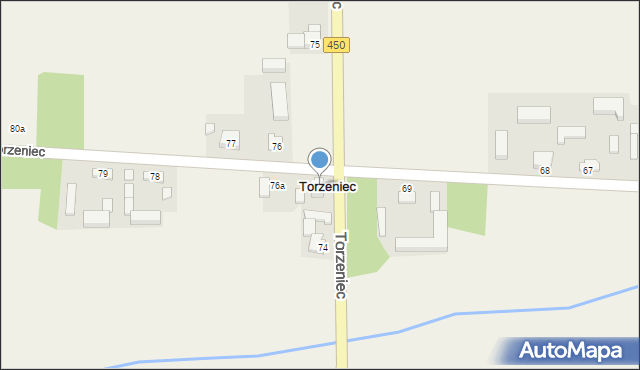 Torzeniec, Torzeniec, 74A, mapa Torzeniec