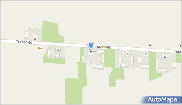 Torzeniec, Torzeniec, 83, mapa Torzeniec