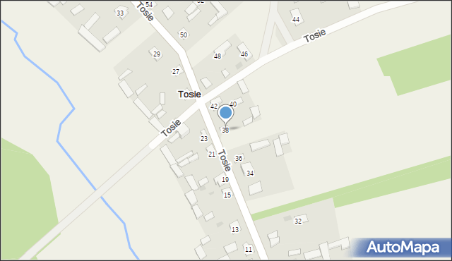 Tosie, Tosie, 38, mapa Tosie