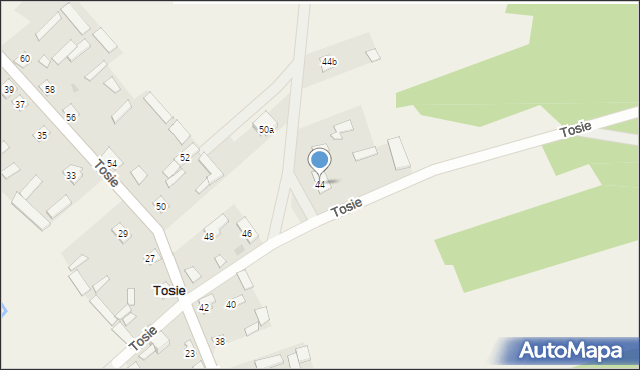 Tosie, Tosie, 44, mapa Tosie