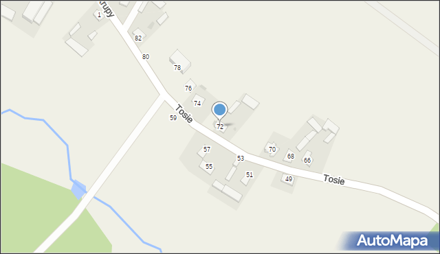 Tosie, Tosie, 72, mapa Tosie