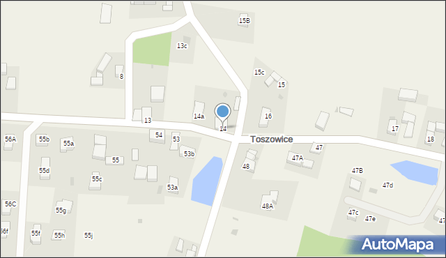 Toszowice, Toszowice, 14, mapa Toszowice