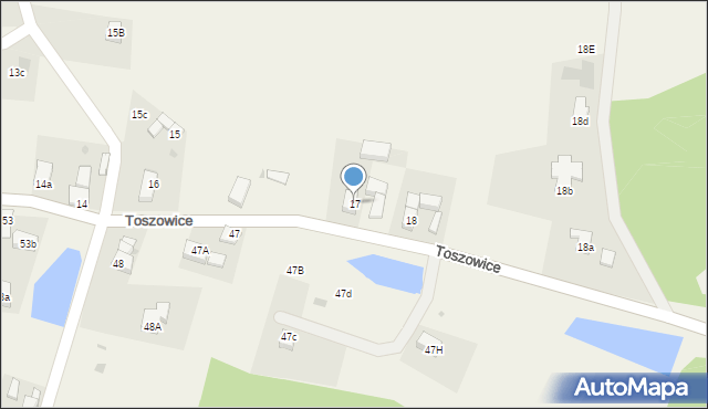 Toszowice, Toszowice, 17, mapa Toszowice