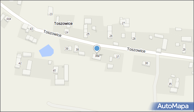 Toszowice, Toszowice, 38a, mapa Toszowice