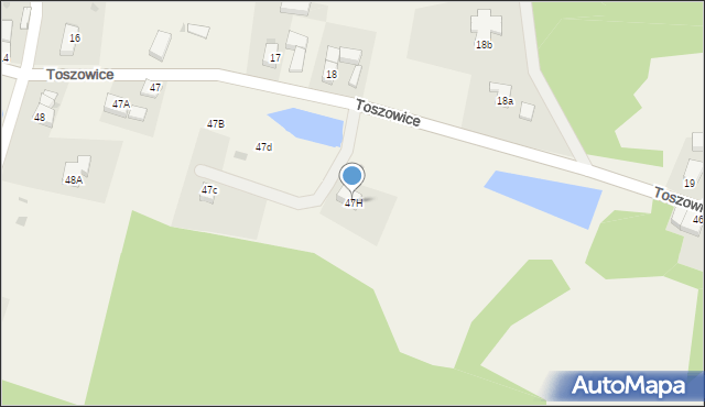 Toszowice, Toszowice, 47H, mapa Toszowice