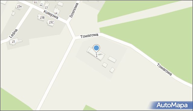 Trzebicz, Towarowa, 1, mapa Trzebicz