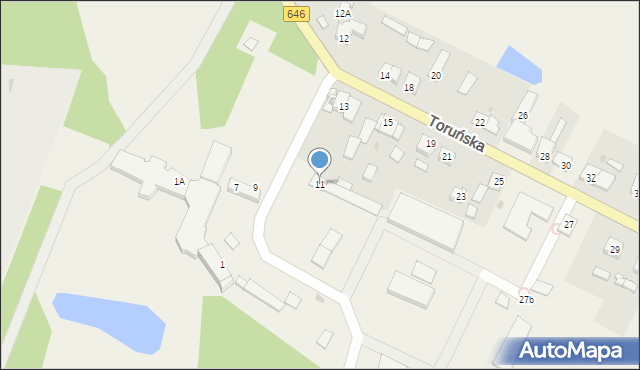 Turzno, Toruńska, 11, mapa Turzno