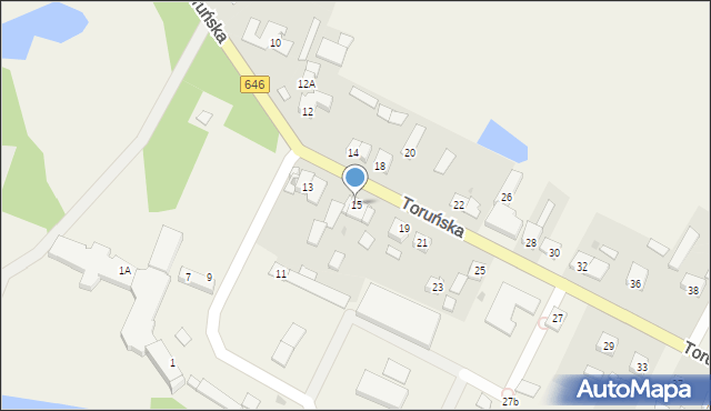 Turzno, Toruńska, 15, mapa Turzno