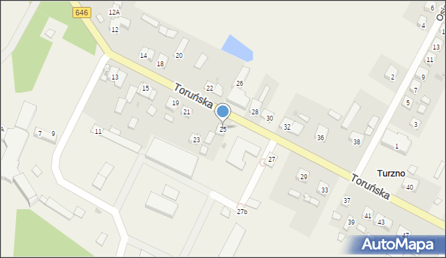 Turzno, Toruńska, 25, mapa Turzno