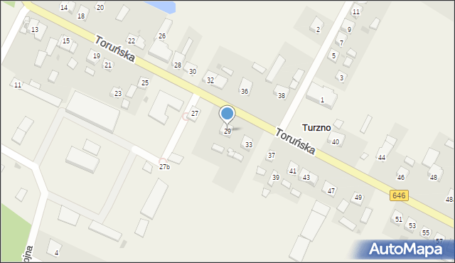 Turzno, Toruńska, 29, mapa Turzno