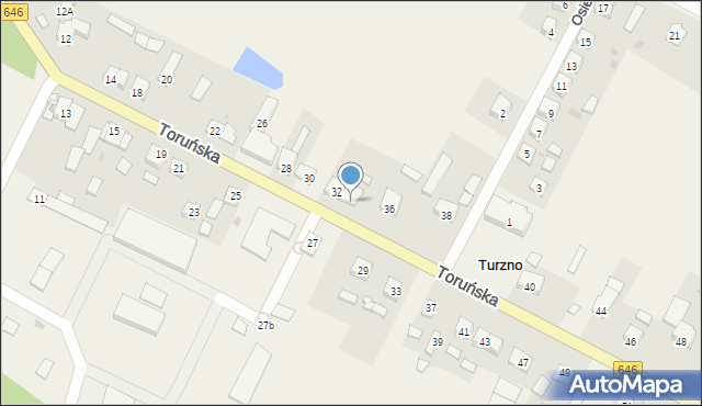 Turzno, Toruńska, 34, mapa Turzno