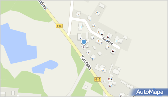 Turzno, Toruńska, 4a, mapa Turzno