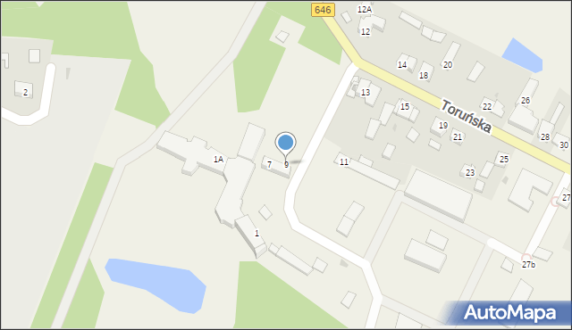 Turzno, Toruńska, 9, mapa Turzno