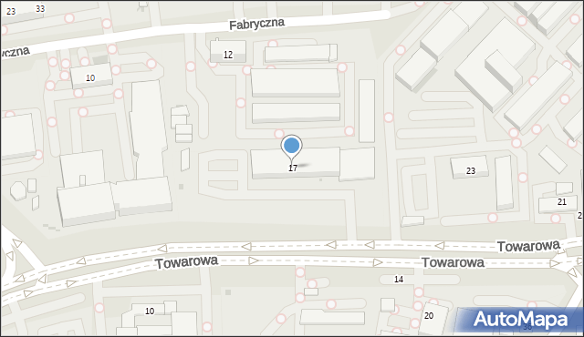 Tychy, Towarowa, 17, mapa Tychów
