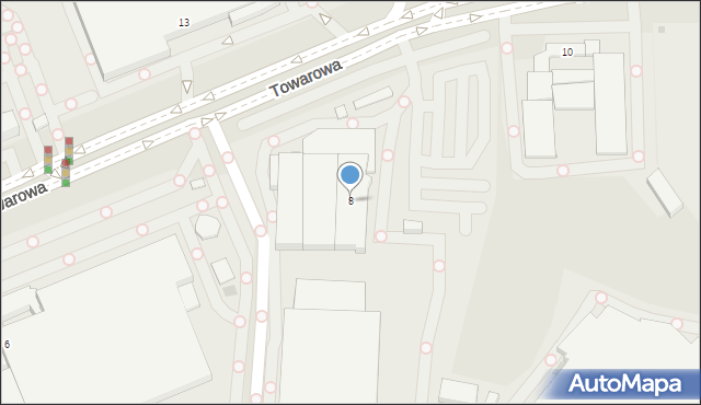 Tychy, Towarowa, 8, mapa Tychów