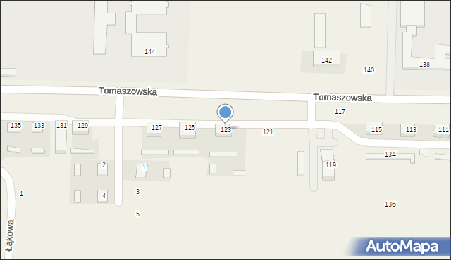 Ulhówek, Tomaszowska, 123, mapa Ulhówek