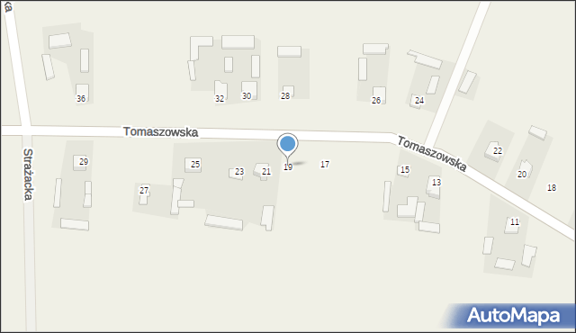 Ulhówek, Tomaszowska, 19, mapa Ulhówek