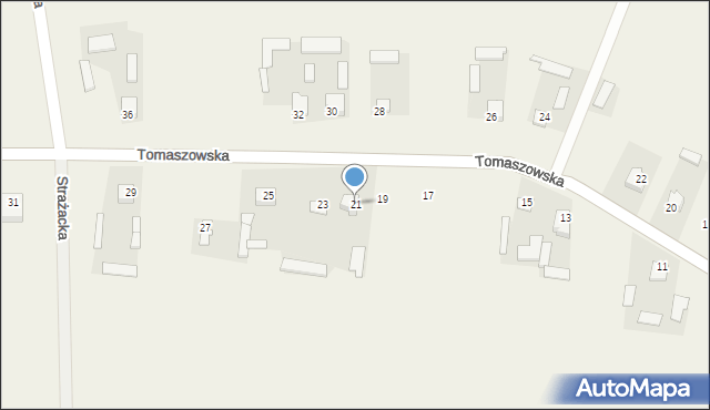 Ulhówek, Tomaszowska, 21, mapa Ulhówek