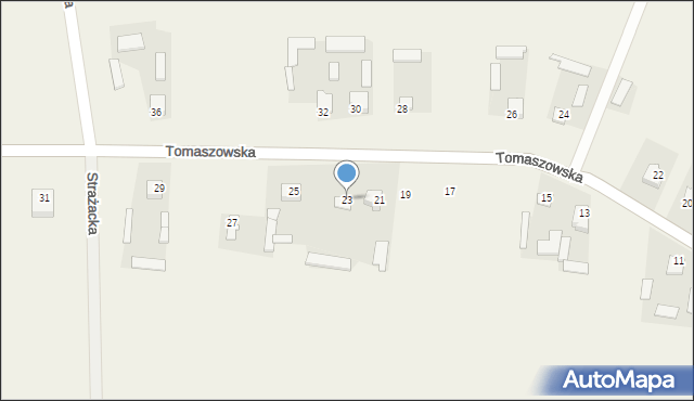 Ulhówek, Tomaszowska, 23, mapa Ulhówek