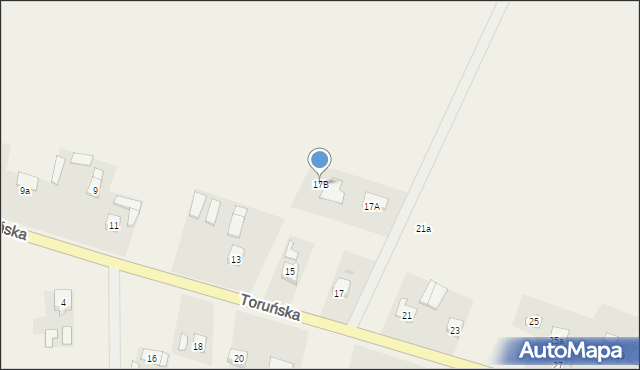 Unisław, Toruńska, 17B, mapa Unisław
