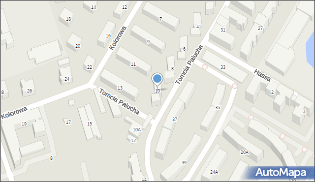 Warszawa, Tomcia Palucha, 10, mapa Warszawy