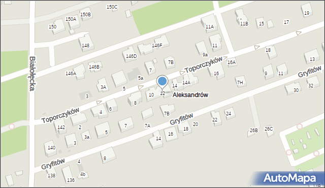 Warszawa, Toporczyków, 12, mapa Warszawy