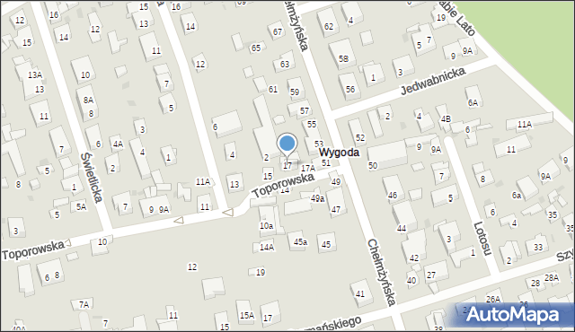 Warszawa, Toporowska, 17, mapa Warszawy