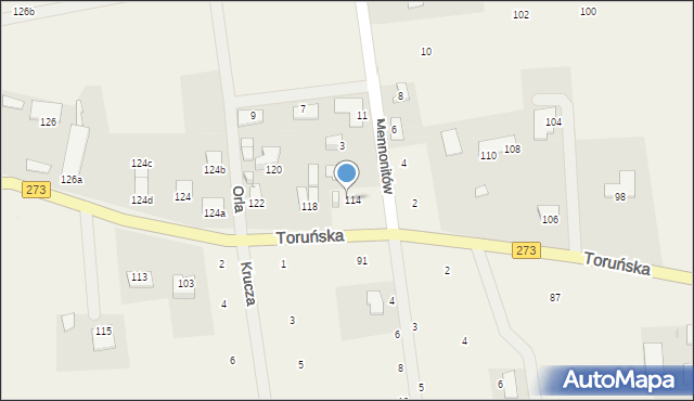 Wielka Nieszawka, Toruńska, 116, mapa Wielka Nieszawka