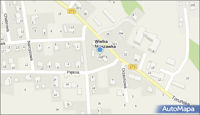 Wielka Nieszawka, Toruńska, 11a, mapa Wielka Nieszawka