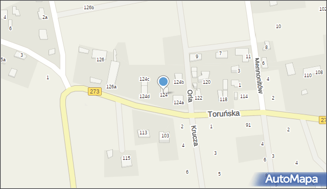 Wielka Nieszawka, Toruńska, 124, mapa Wielka Nieszawka