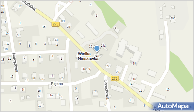 Wielka Nieszawka, Toruńska, 24/1, mapa Wielka Nieszawka