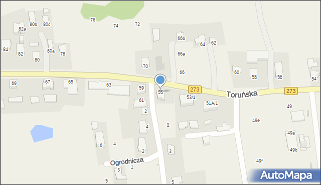 Wielka Nieszawka, Toruńska, 55, mapa Wielka Nieszawka