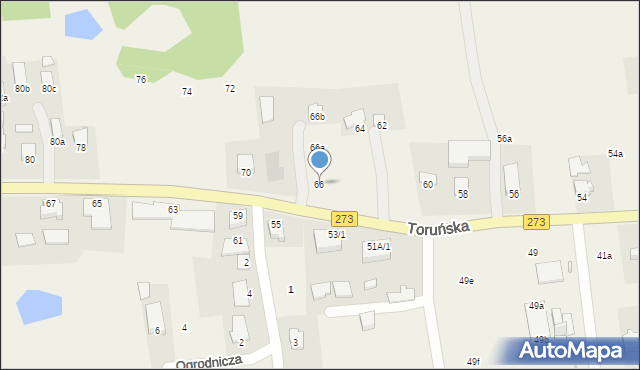 Wielka Nieszawka, Toruńska, 66, mapa Wielka Nieszawka