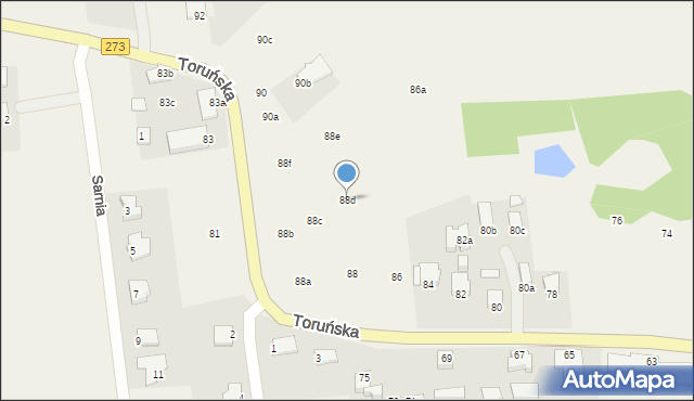 Wielka Nieszawka, Toruńska, 88d, mapa Wielka Nieszawka