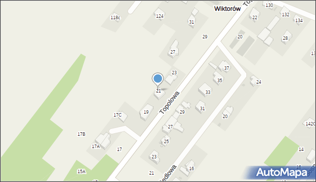 Wiktorów, Topolowa, 21, mapa Wiktorów