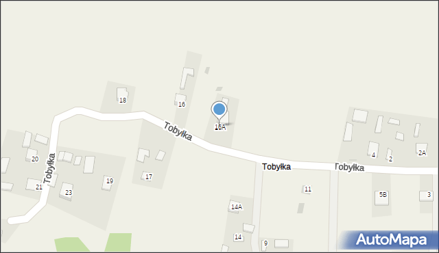 Wólka Tanewska, Tobyłka, 16A, mapa Wólka Tanewska