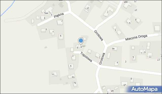 Wołowice, Topolowa, 4, mapa Wołowice