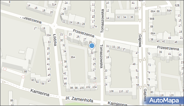 Wrocław, Tomaszowska, 21, mapa Wrocławia