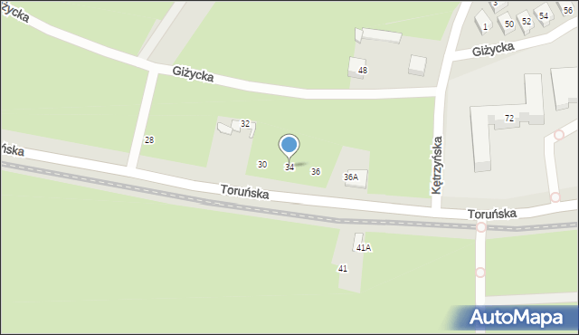 Wrocław, Toruńska, 34, mapa Wrocławia