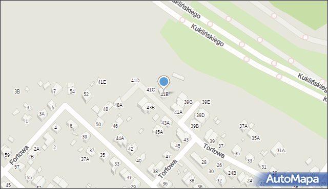 Wrocław, Torfowa, 41B, mapa Wrocławia