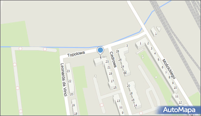 Wrocław, Topolowa, 5, mapa Wrocławia