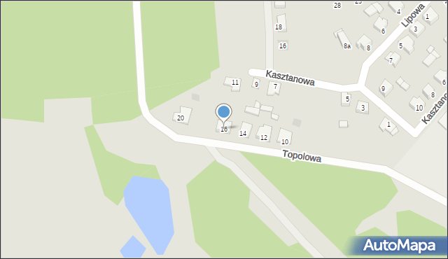 Zagórów, Topolowa, 16, mapa Zagórów