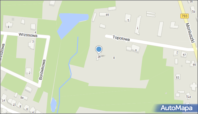 Żarki, Topolowa, 16, mapa Żarki