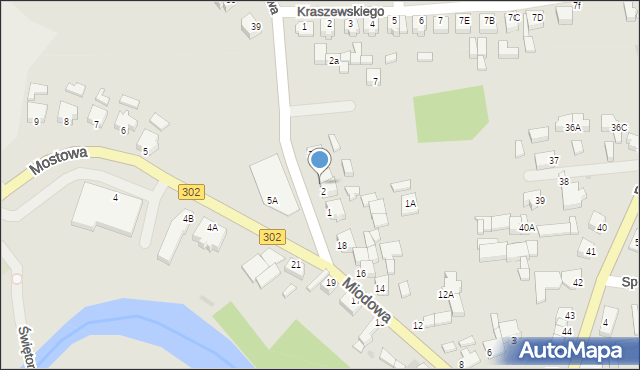 Zbąszyń, Topolowa, 2A, mapa Zbąszyń