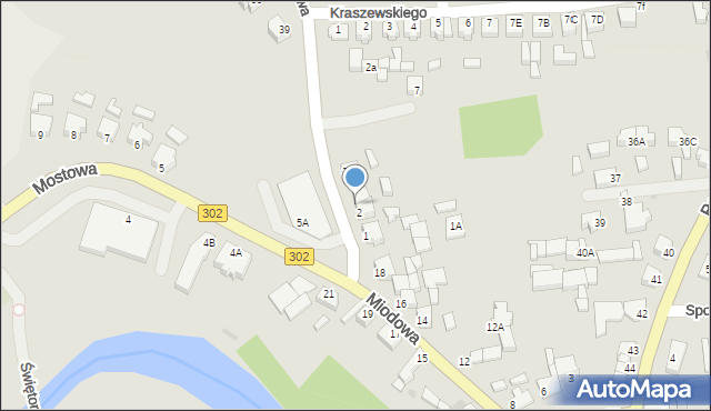 Zbąszyń, Topolowa, 2A, mapa Zbąszyń