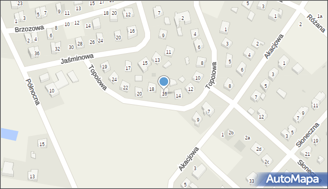 Zblewo, Topolowa, 16, mapa Zblewo
